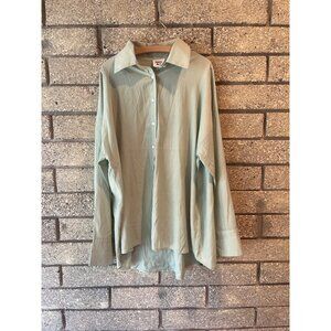 Princess Polly Oversized Button up Mint Green Sz 10